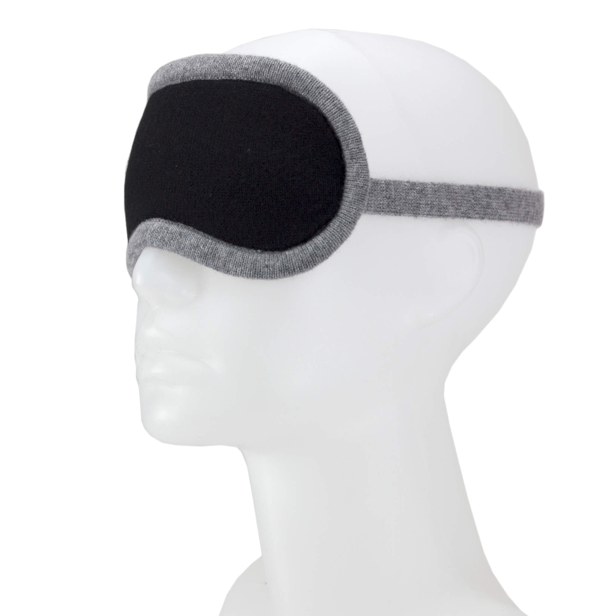 Cashmere Eye Mask (Black & Gray)