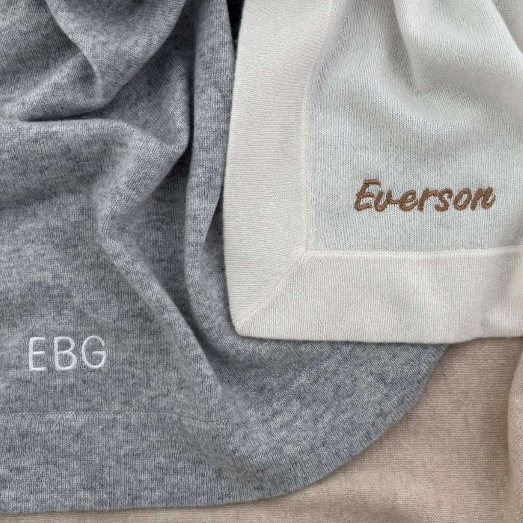 Personalized Cashmere Baby Blankets Collection