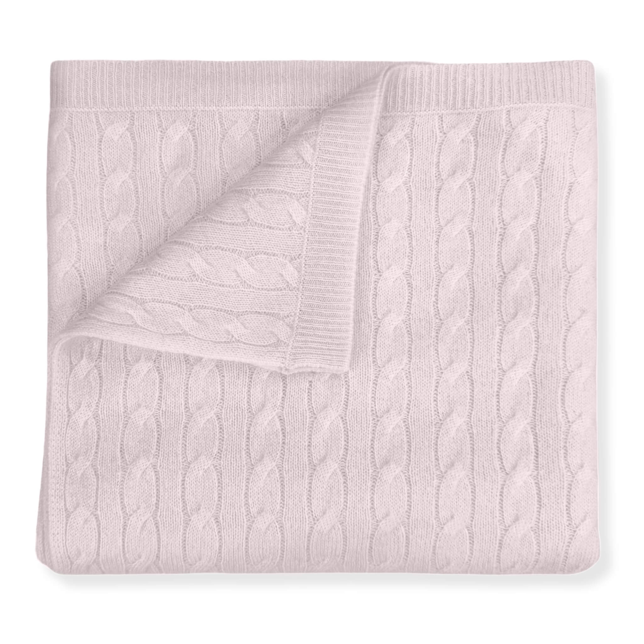 'Classic Adventures' Cable Knit Cashmere Baby Blanket, Beanie & Booties Gift Set (Pink)
