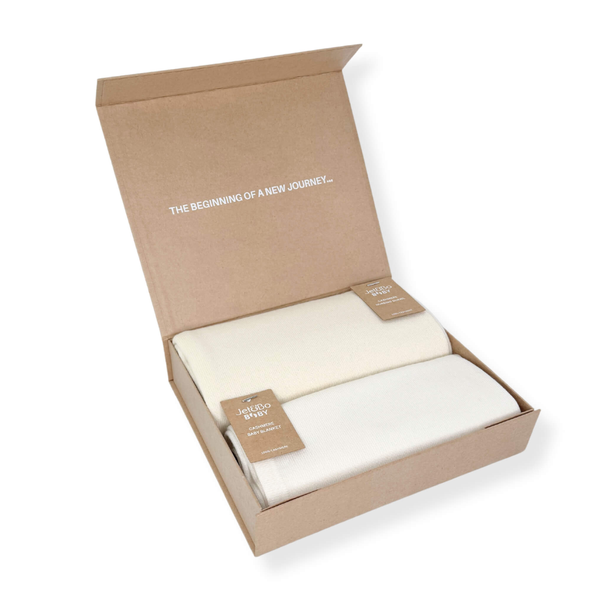 'For Mom and Me' Cashmere Nursing Shawl & Baby Blanket Set (Cream)