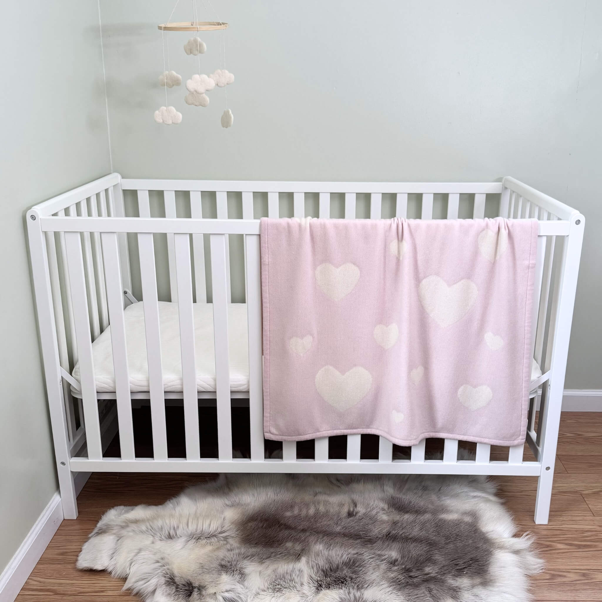 'Heart to Heart' Cashmere Baby Blanket