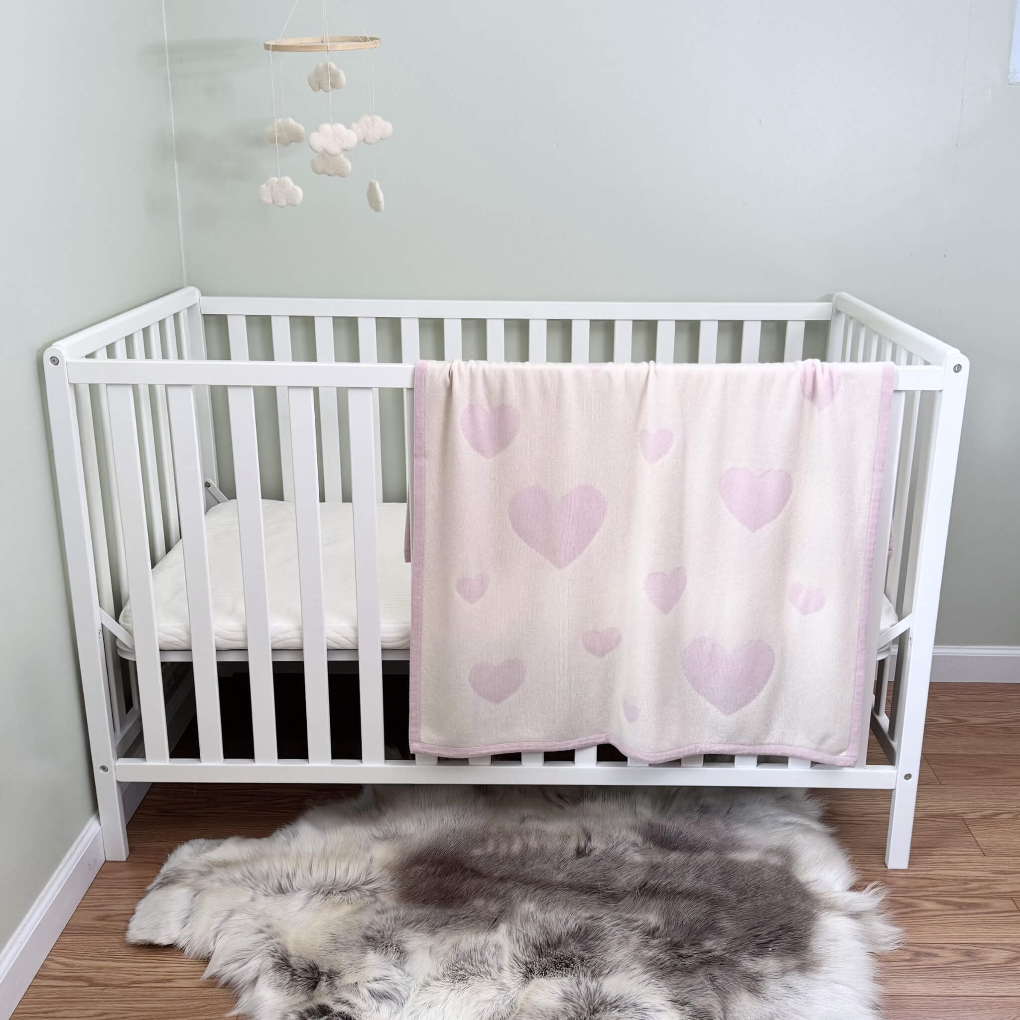 'Heart to Heart' Cashmere Baby Blanket