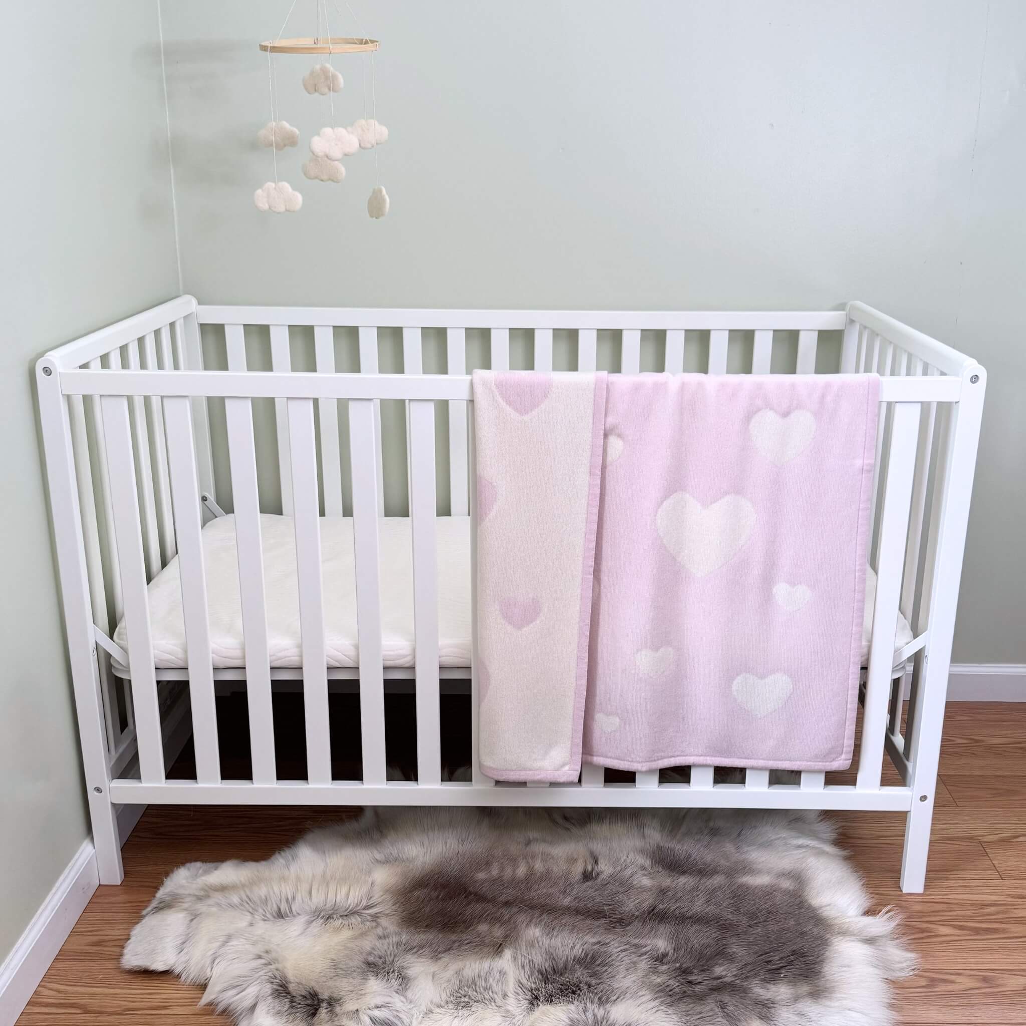 'Heart to Heart' Cashmere Baby Blanket