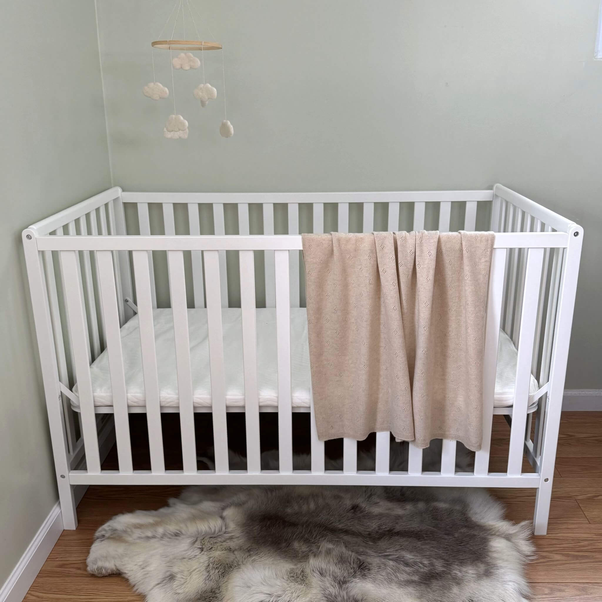 'Heirloom Moments' Pointelle Cashmere Baby Blanket (Brown Sugar)