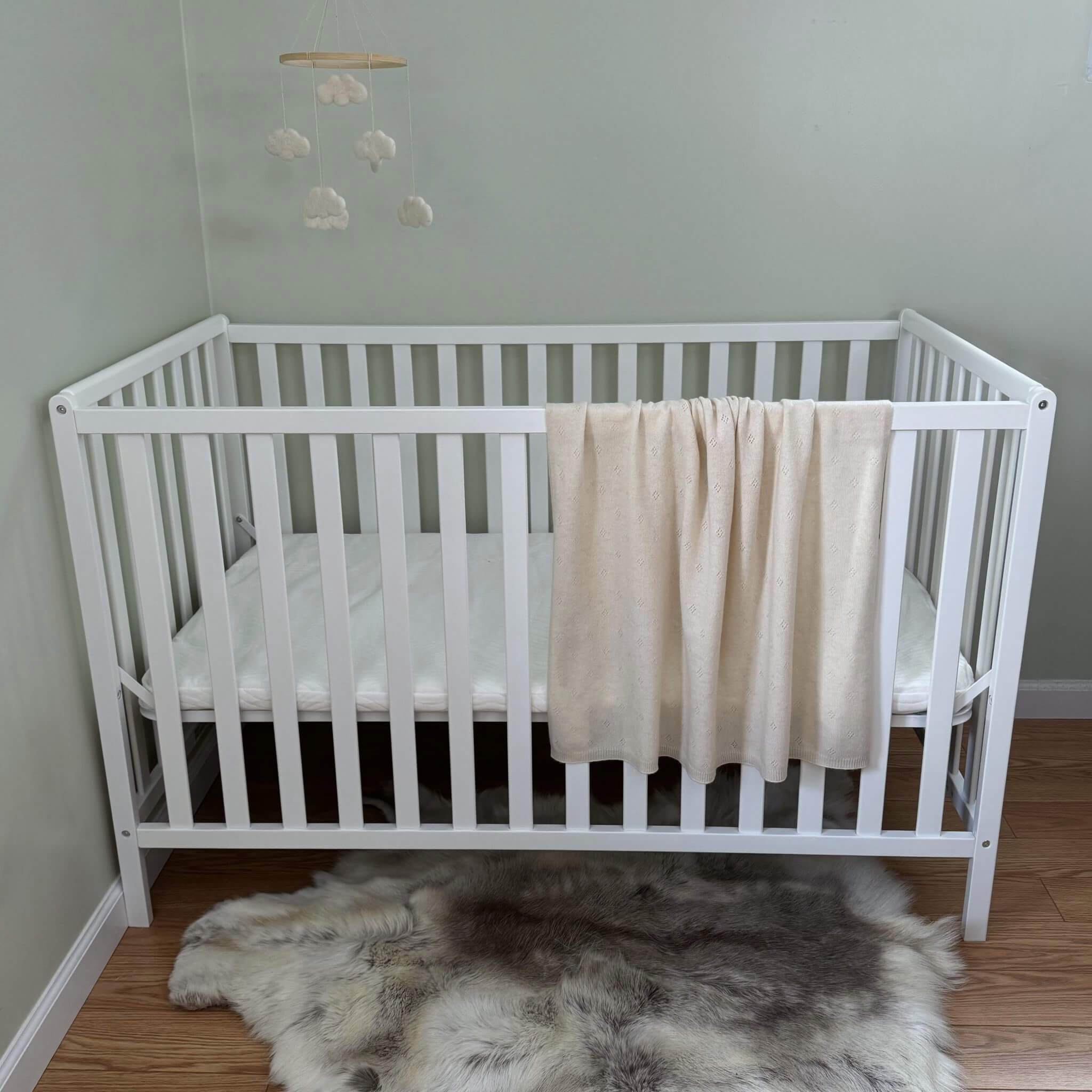 'Heirloom Moments' Pointelle Cashmere Baby Blanket (Natural)