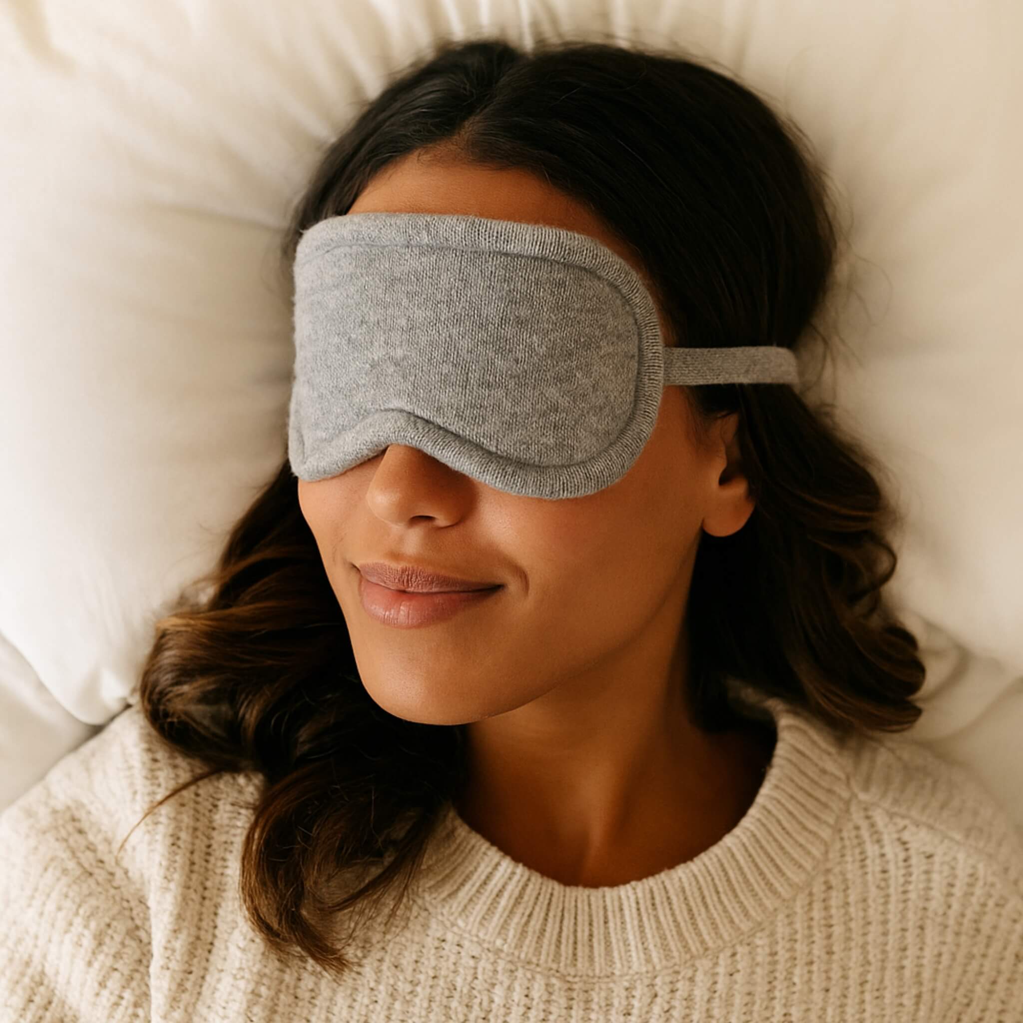 'We Got This' Cashmere Eye Mask (Gray)