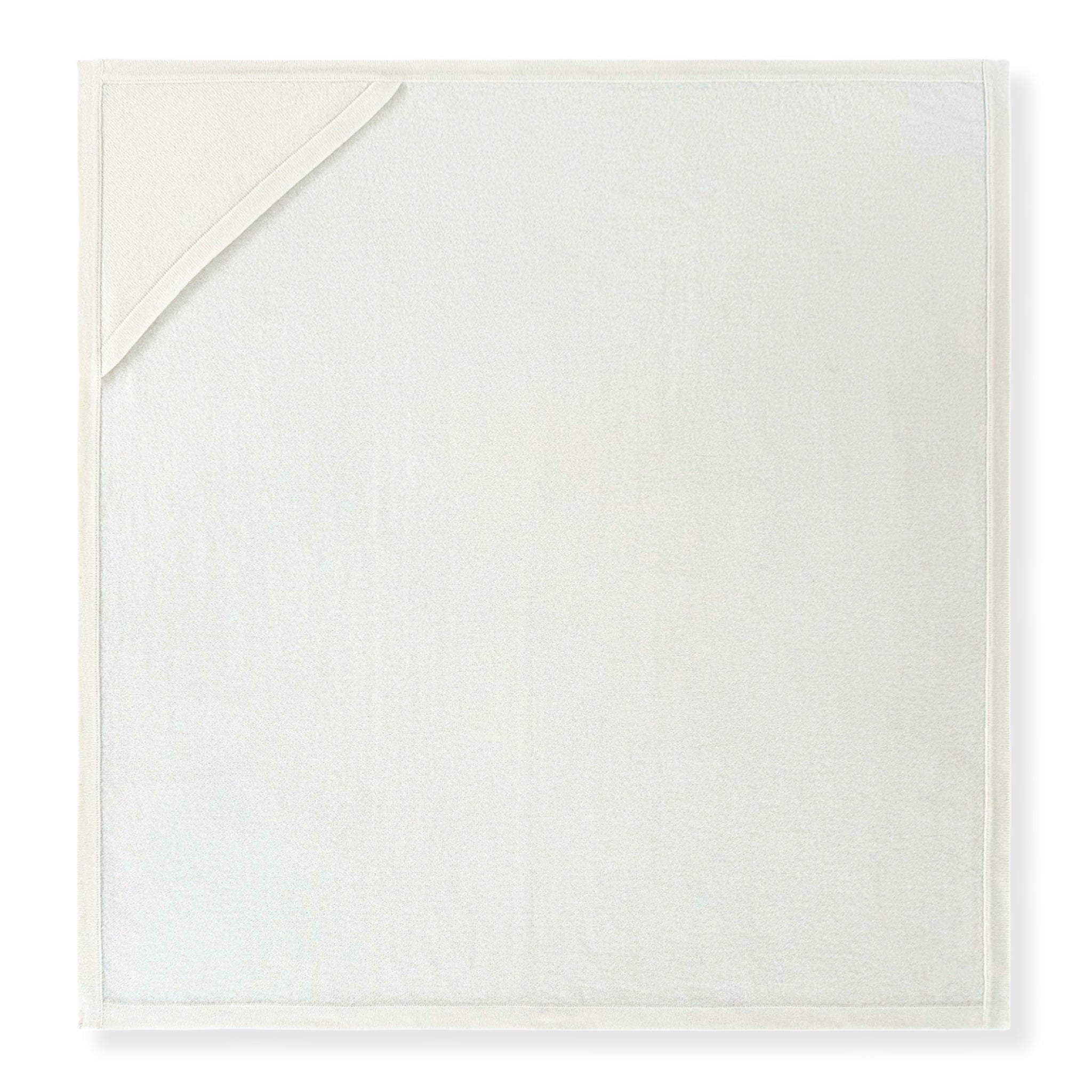 'Welcome Home' Hooded Cashmere Receiving Blanket (Cream)