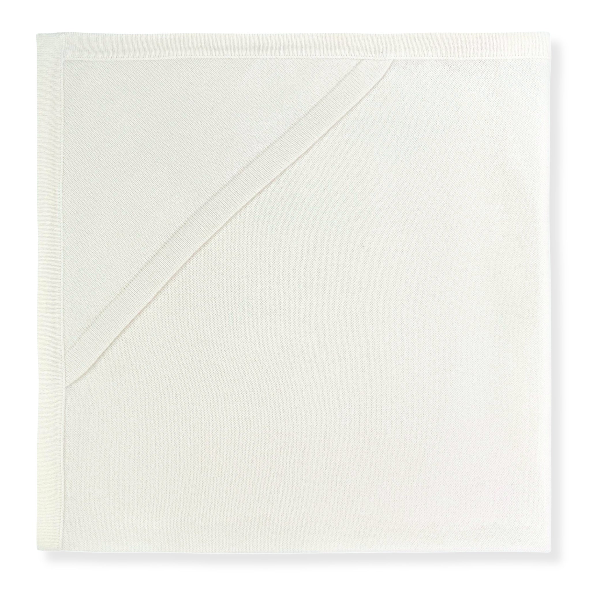 'Welcome Home' Hooded Cashmere Receiving Blanket (Cream)