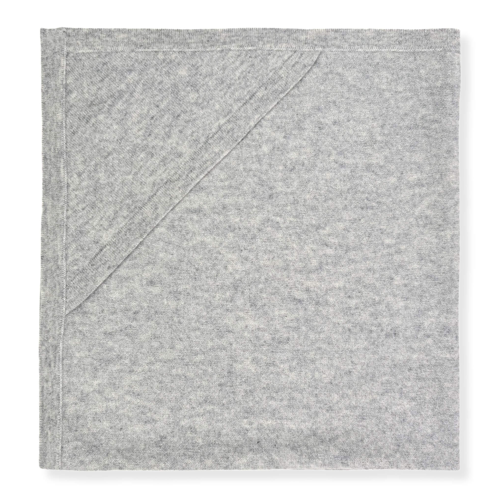 'Welcome Home' Hooded Cashmere Receiving Blanket (Light Gray)