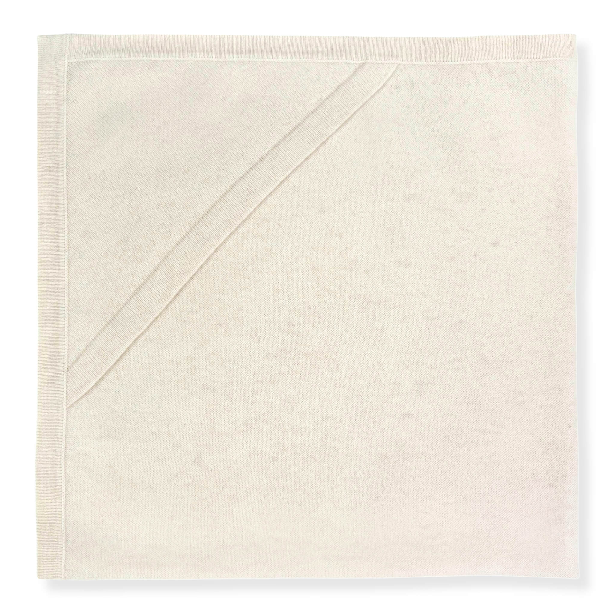 'Welcome Home' Hooded Cashmere Receiving Blanket (Natural)